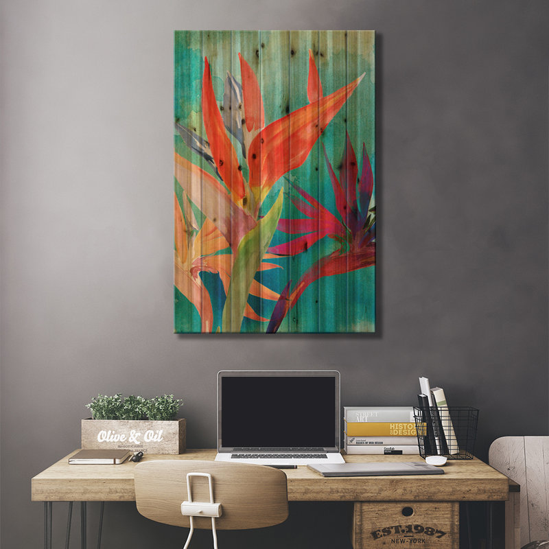 Oiseaux de paradis vifs I, H 26 po x l 18 po x P 1,5 po