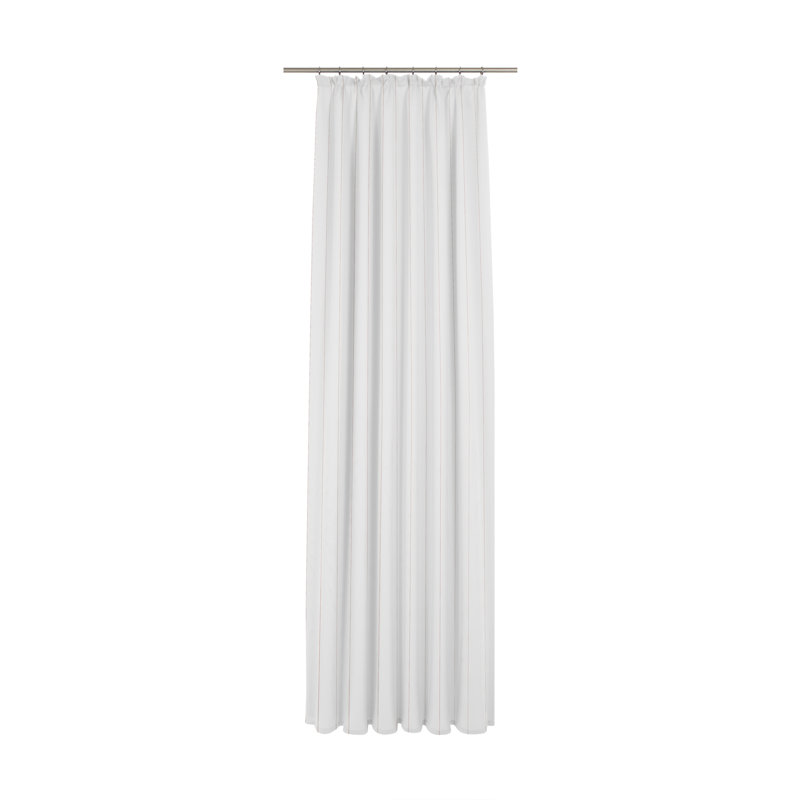 Merlee Semi Sheer Single Curtain Panel, Silver/Terra, 120cm H x 450cm W