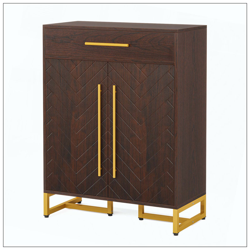 Armoire de rangement pour chaussures à 6 niveaux avec portes