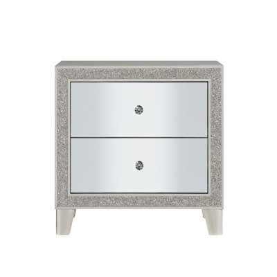 Table de chevet à finition miroir Sliverfluff
