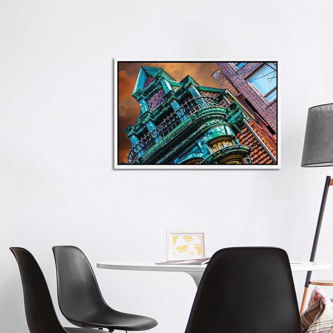 Victorian On Dearborn And Goethe Chicago von Raymond Kunst - Gallery-Wrapped Canvas Giclée on Canvas