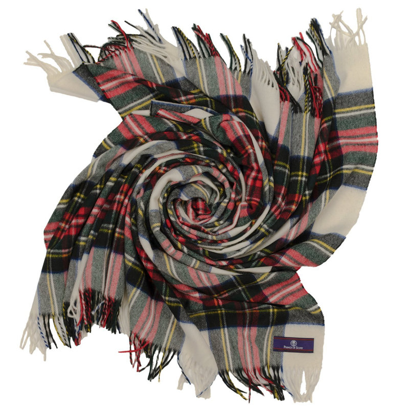 Jeté en laine highland merino, Robe Stewart