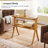24.6'' Tall End Table Side Table With 2-Tier Storage Shelves And Solid Wood Legs-1284300812