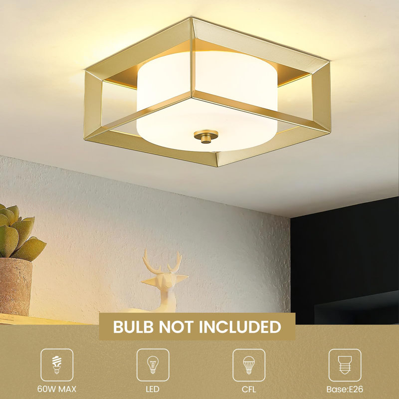 Keileb Flush Mount, Gold