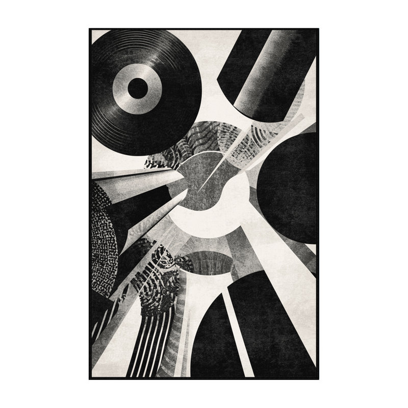 Tapis abstrait moderne et contemporain lavable à la machine Pacen, 2 pi x 3 pi