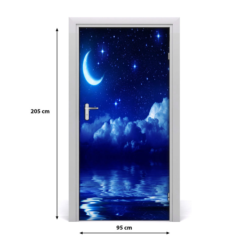 The Night Sky Door Decal, 205cm H x 95cm W