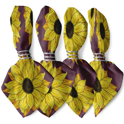 Leocadia Polyester Floral Square Napkin
