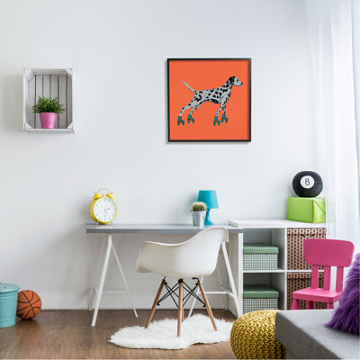 Au-600-Giclée, peinture dalmatienne à roulettes orange
