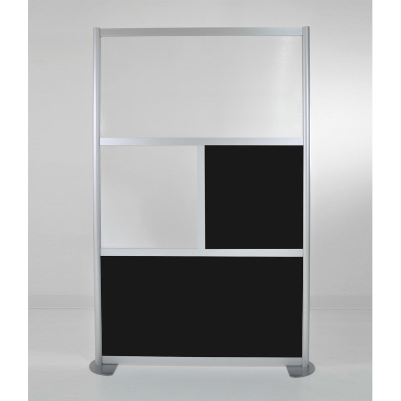 Cloisons de bureau modernes 4 panneaux Orrie, Noir, noir, noir, noir, Standard