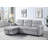 81.5" Velvet Reversible Sleeper Sectional Sofa With Storage Chaise And Side Pocket-1729762493
