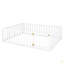 Structure de lit pour grand lit en bois avec clôture et porte-1554489003-1554489001