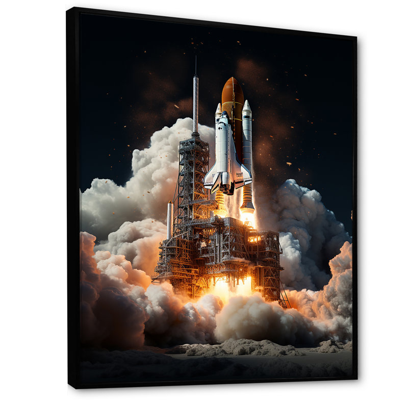 Navette spatiale Torval III, H 32 po x l 16 po x P 1 po, Cadre flottant noir