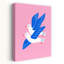 Joyful Blue Birds Minimalist Modern Playful Seagull Bird Landscape Nature Wall Art Print 1 Piece Wrapped Canvas Wall Art-2036929341
