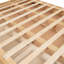 Lit plateforme couleur bois naturel avec compartiments de rangement et 2 tiroirs - Finition de tiroir de chambre stable pour
