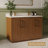 Linsay 48" Fully Assembled Rustic Farmhouse Double Sink Bathroom Vanity with Chevron Wood Cabinet, Engineered Marble Countertop