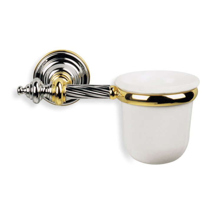 Porte-gobelet mural Giunone Classic, Chrome et or