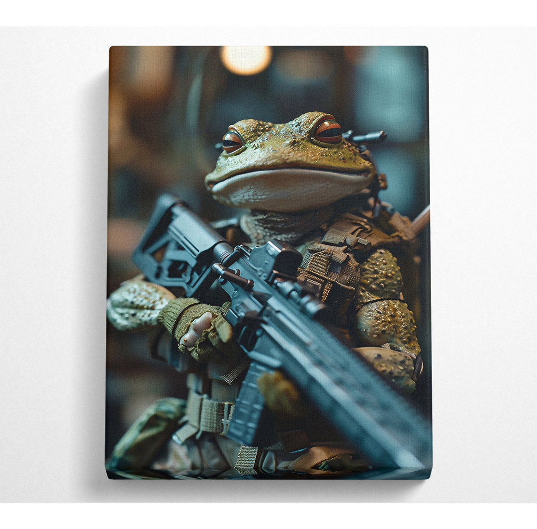 Froschsoldat - Kunstdrucke auf Leinwand - Wrapped Canvas