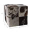 Repose-pieds de luxe avec bandes à motif patchwork - Repose-pieds repose-pieds pour la chambre à coucher, le vestibule ou les sièges supplémentaires - Pouf de décoration de maison moderne pour meubles de salon ou siège de meuble-lavabo - 18 po, noir-1490033665