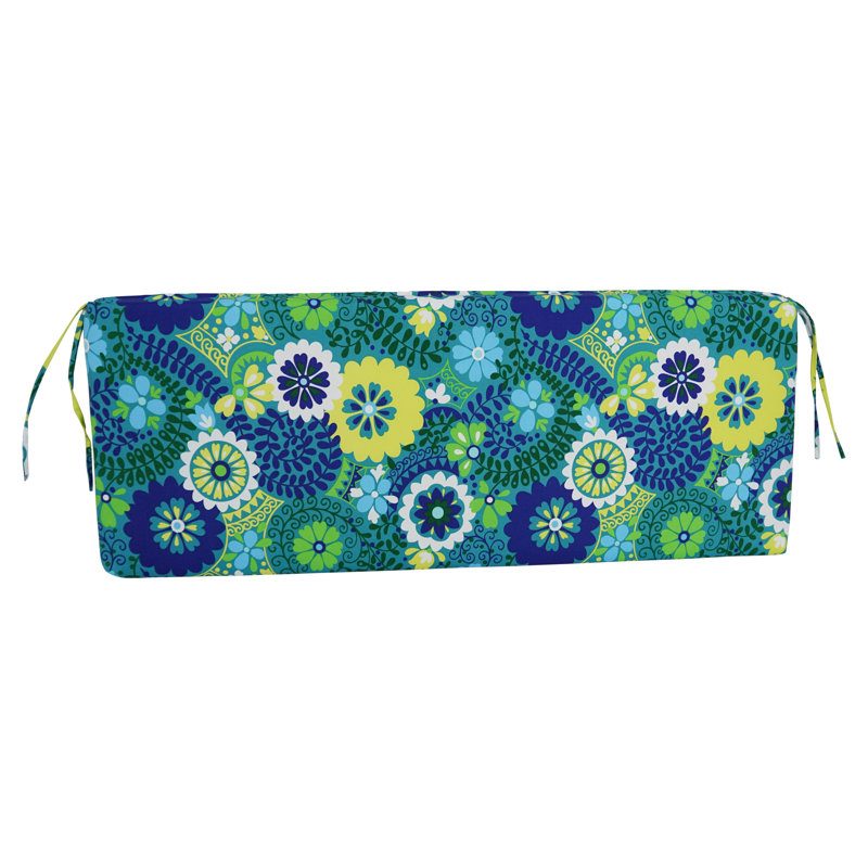 Outdoor 3'' Bench Seat Cushion, Luxury Azure, 3.5" H x 54" W x 19" D