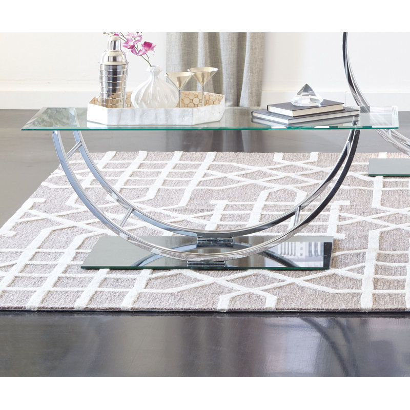 Nyvian Glass Top Coffee Table