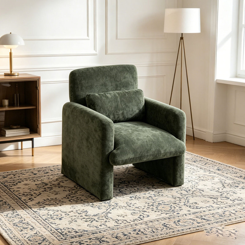 Chaise d'appoint moderne, Antique Green