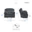Fauteuil inclinable moderne et contemporain de 46 po avec structure Melita-1841664588