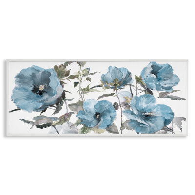  Coquelicots bleus sur estampe numérique par Theresa Heidel