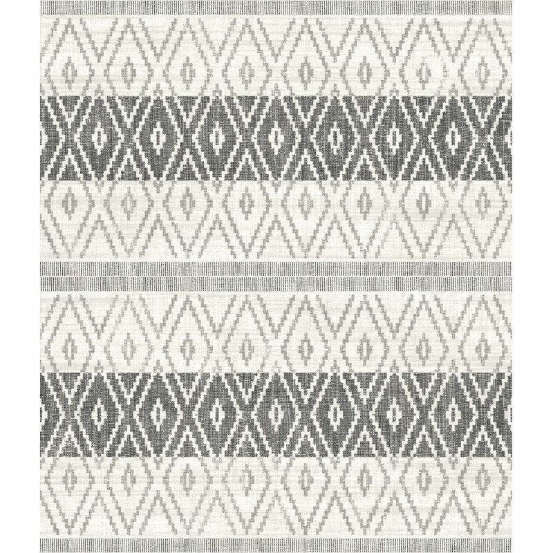33' L x 20.5" W Wallpaper Roll, Salt and Pepper