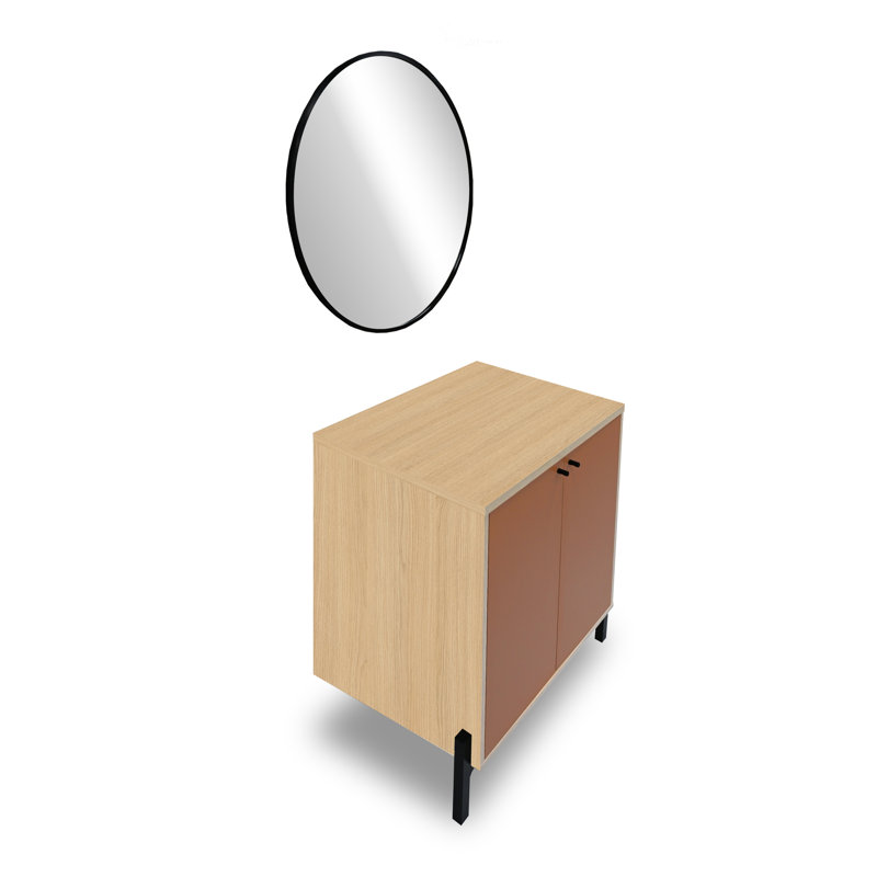 Azelle 129.2mm Bathroom Vanity with Basin, Apricot