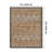 Large Area Rug 8 X 10 Ft Anti-Skid Tear-Resistant Floor Mat Vintage Brown Green-1138989489