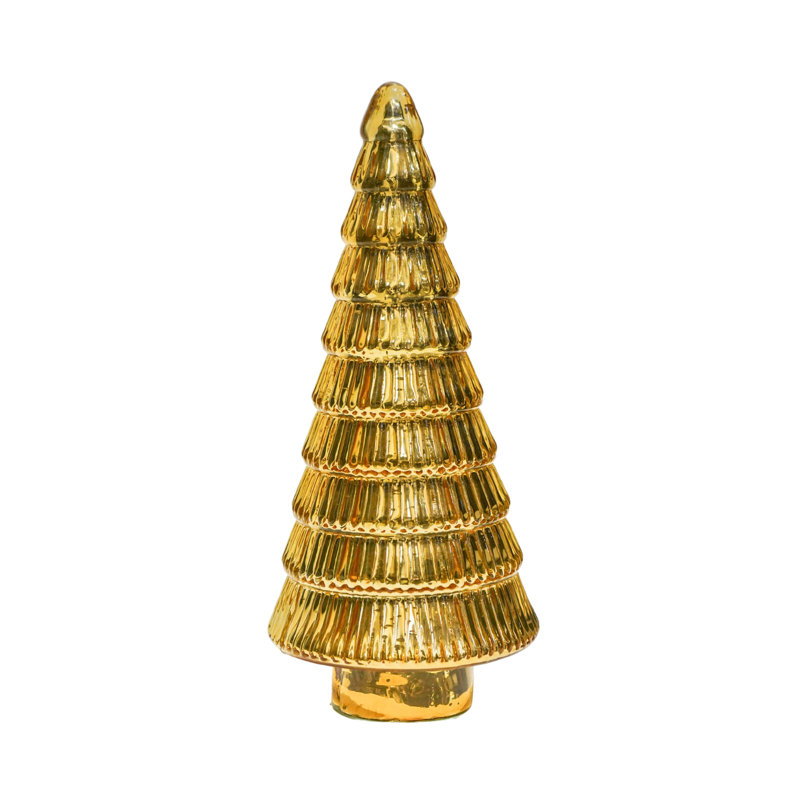 Juniper Glass Christmas Tree, 31 H x 14 W x 14 D cm, Gold