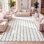 Tapis blanc / gris à poils longs Pele