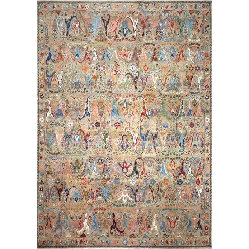 Hand Knotted Wool Indoor Rug, Rectangle 14' x 20'