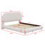 Lit plateforme tapissier, structure solide et design courbé élégant-865680652-865680642