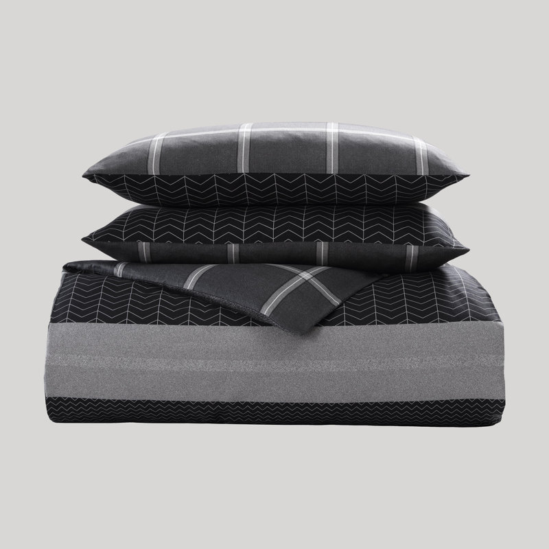 Ensemble d'édredon réversible 100% satin de coton 5 pièces Bebejan Kyle, Très grand édredon + 4 pièces supplémentaires