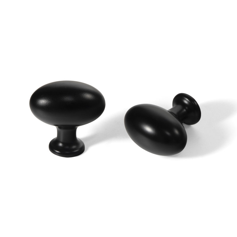 Paquet de 1,4 po de boutons ovales, Noir