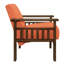 Chaise d'appoint moderne avec structure en bois massif au fini noyer-1108816316
