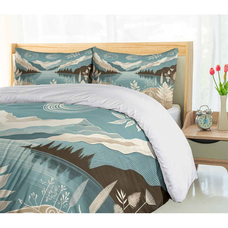 Lake Duvet Cover, Queen Duvet Cover + 2 Standard Shams