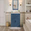 Meuble-lavabo avec lavabo en céramique, meuble-lavabo avec 2 grandes portes à fermeture douce, armoire de rangement-157958773