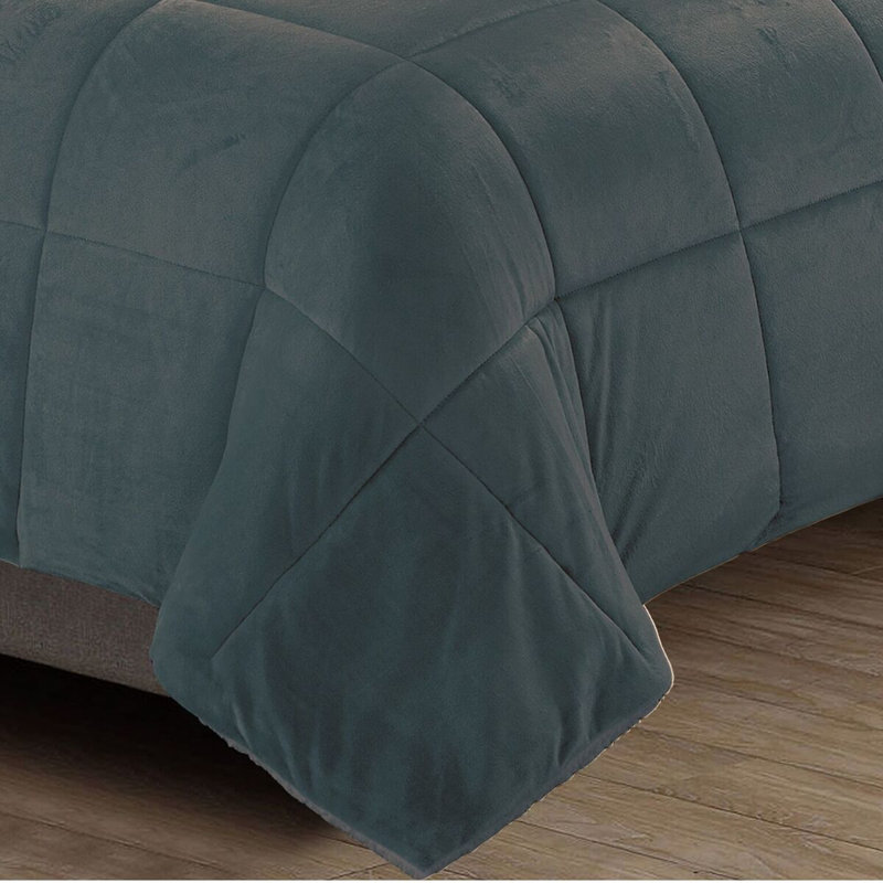 Byrne Comforter, Full/Queen Comforter + 2 Shams, Charcoal