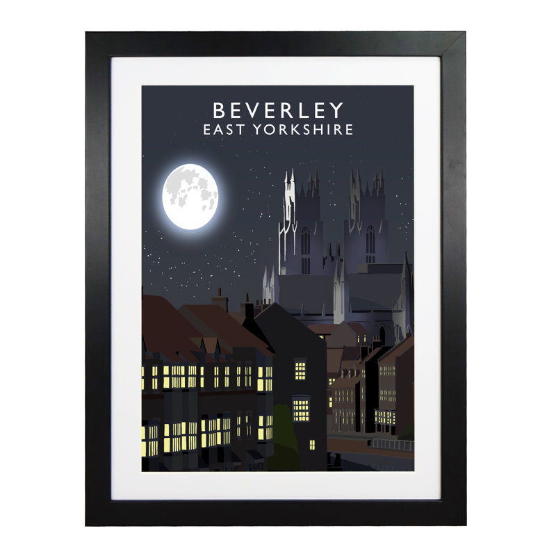 Beverley Night by Richard O'Neil - Print, Black Wood Frame, 43.5 cm H x 33.5 cm W x 2.2 cm D