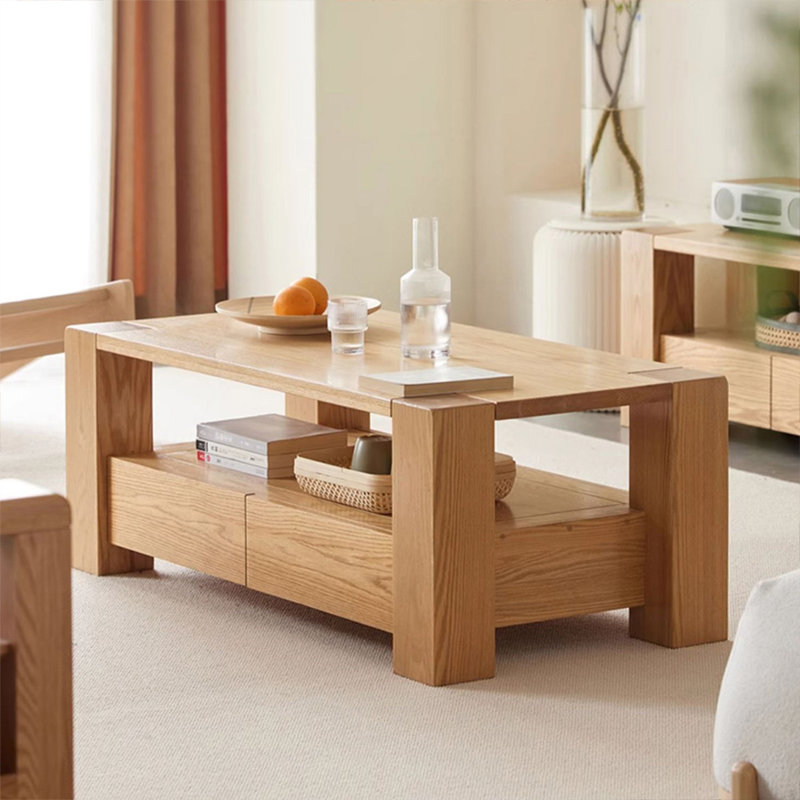 Table basse Burlywood, H 17,72 po x L 53,15 po x l 25,59 po