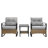 Leicha 2 - Person Patio Dining Set with Square Table , Cushions Included-52708110
