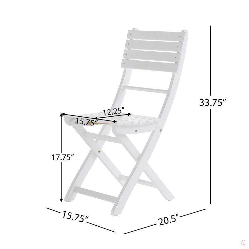 Chaise d'appoint de patio Remacia, Blanc