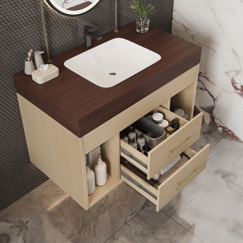 Ensemble de meuble-lavabo mural flottant 29,9 po