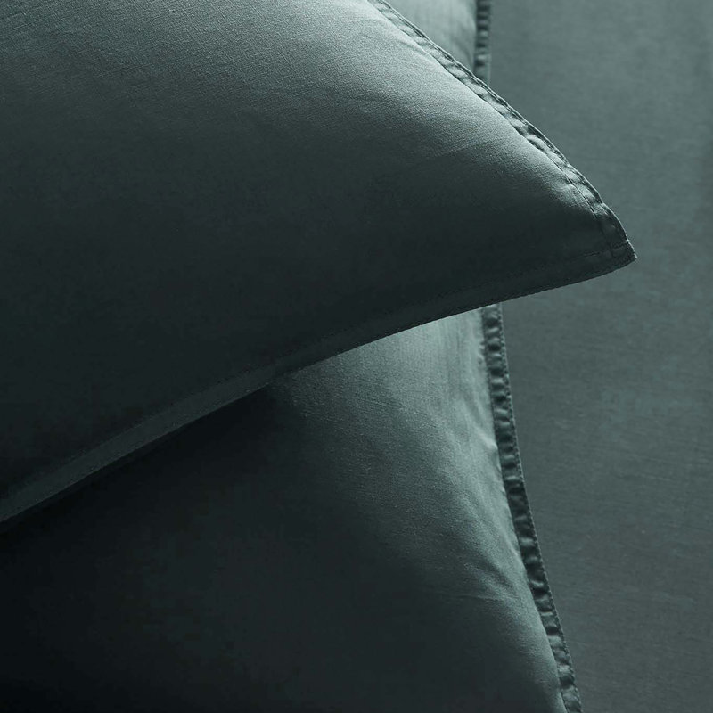 Cassia Cotton Solid Colour Duvet Cover Set, King Size Bed (230 x 220 cm)
