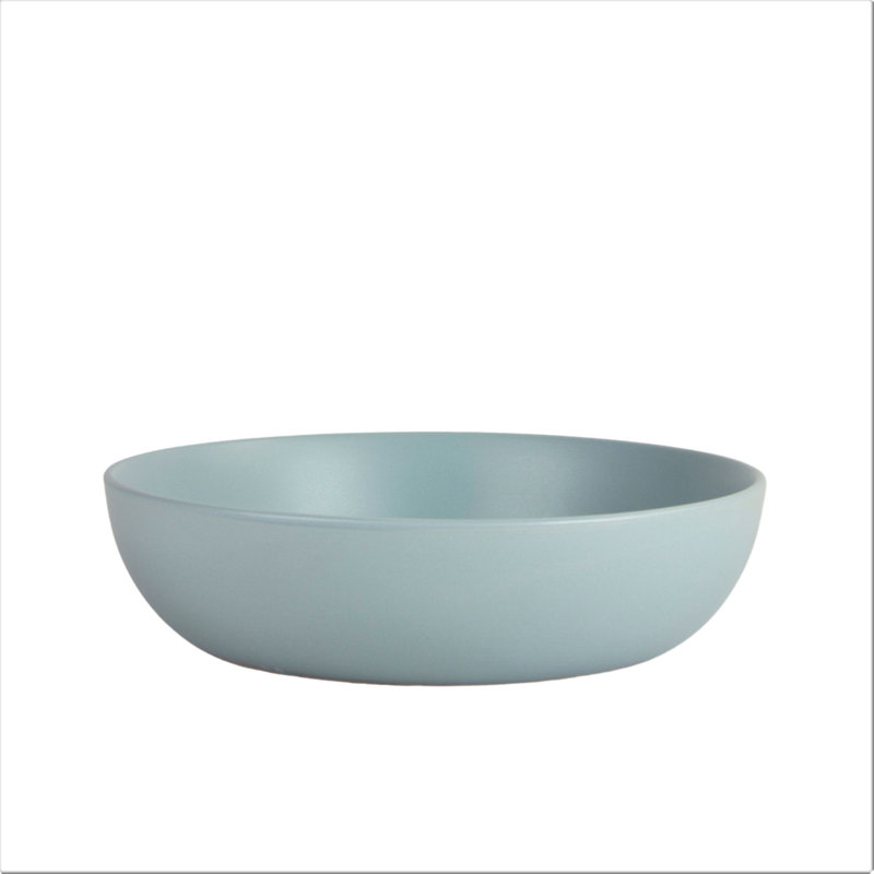 Mineral Blue Ceramic Microwave Safe Serving Bowls, Set of 2