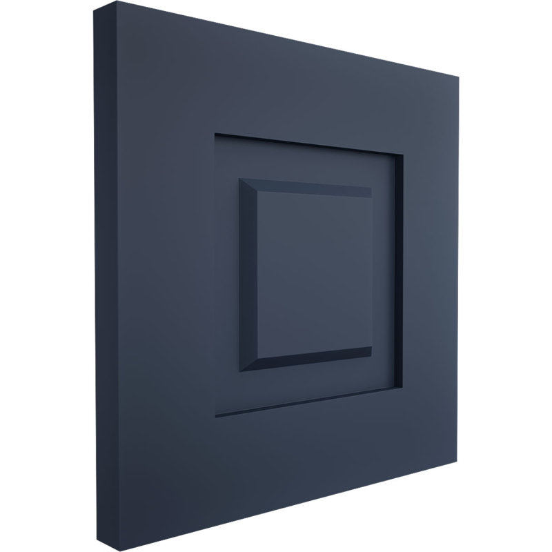 Échantillon l 12 po x H 12 po à panneaux surélevés en composite EnduraCore, bleu nuit sans étoiles, Volets à panneau surélevé