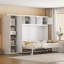 Grand lit escamotable mural avec armoires-1076317401