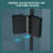 32"W X 72"H Fold Frameless Shower Door With Tempered Glass-115110801